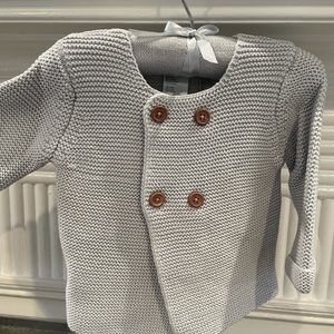 NWT Bloomingdales Elegant Baby 6m Gray Cardigan
